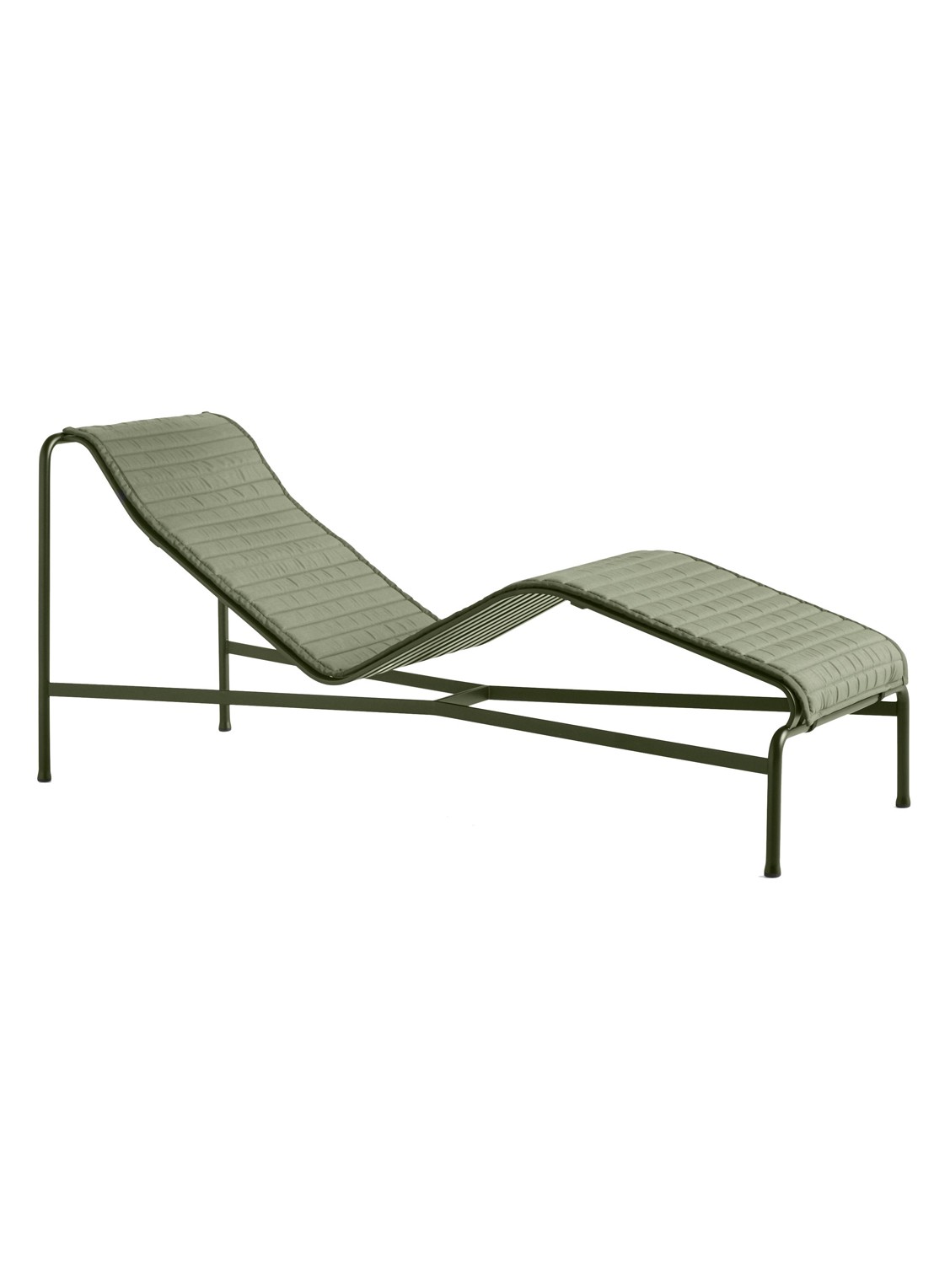 Hay Quilted kussen voor Palissade chaise longue  - voorkant olijfgroen