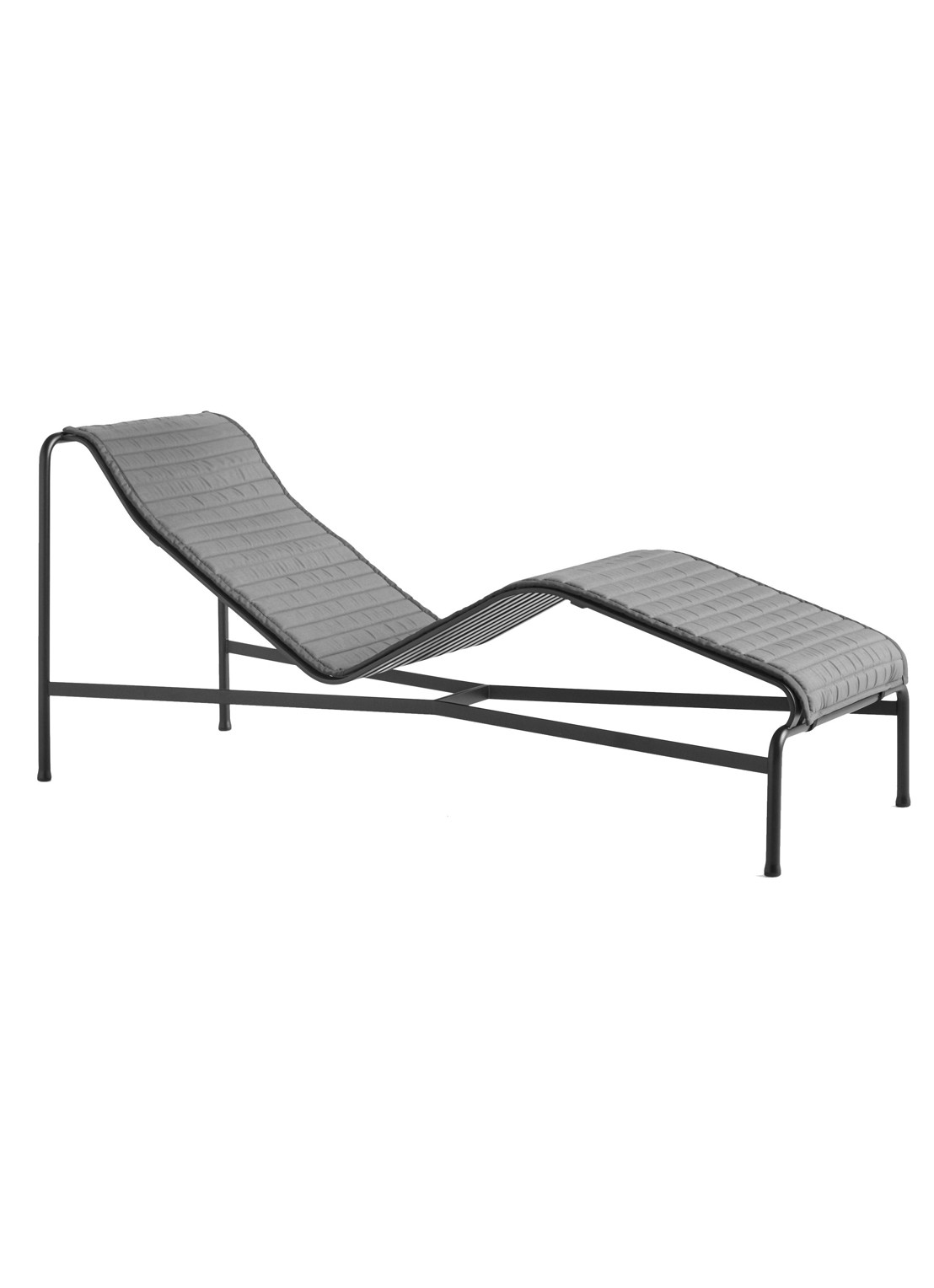 Hay Quilted kussen voor Palissade chaise longue  - voorkant 2 donkergrijs