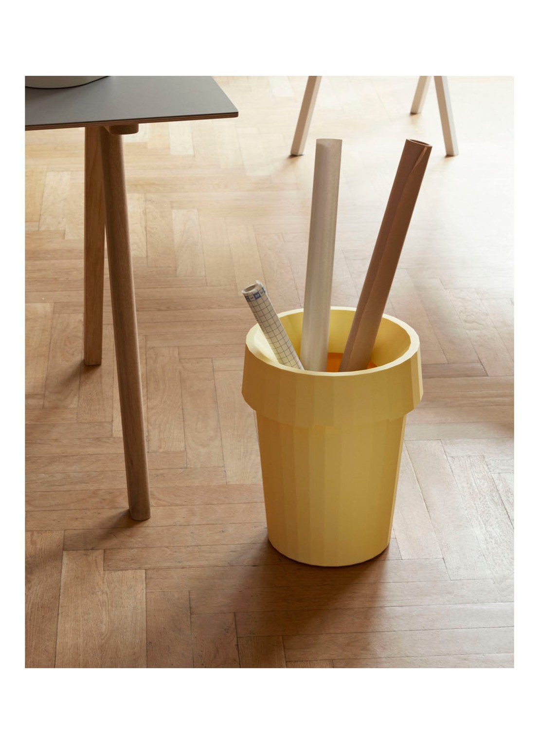 Hay Shade Bin prullenbak 14 liter - voorkant 3 lichtgeel