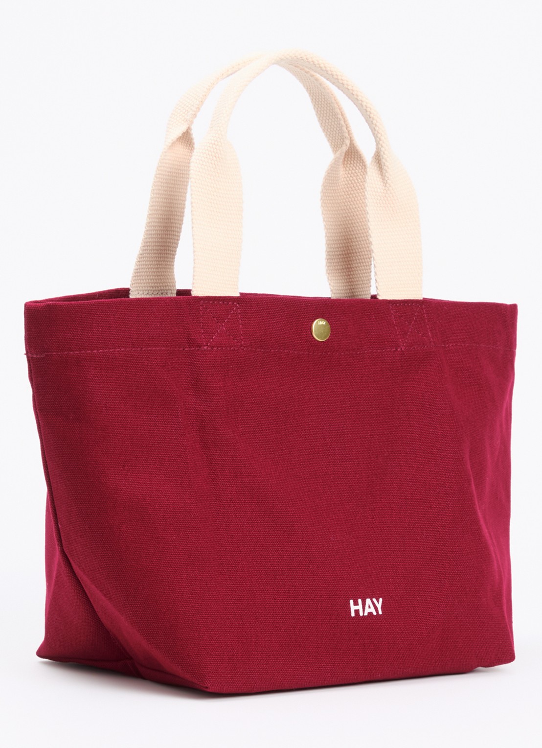 Hay Shopper met logo - achterkant cranberryrood