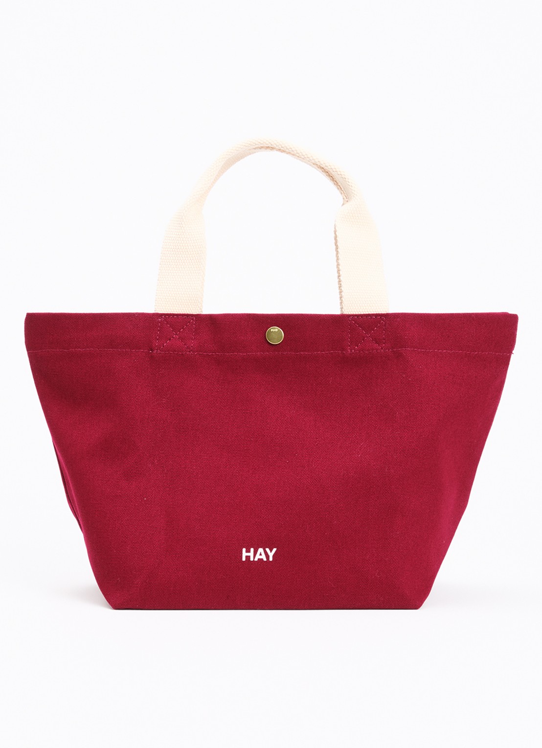 Hay Shopper met logo - voorkant 5 cranberryrood