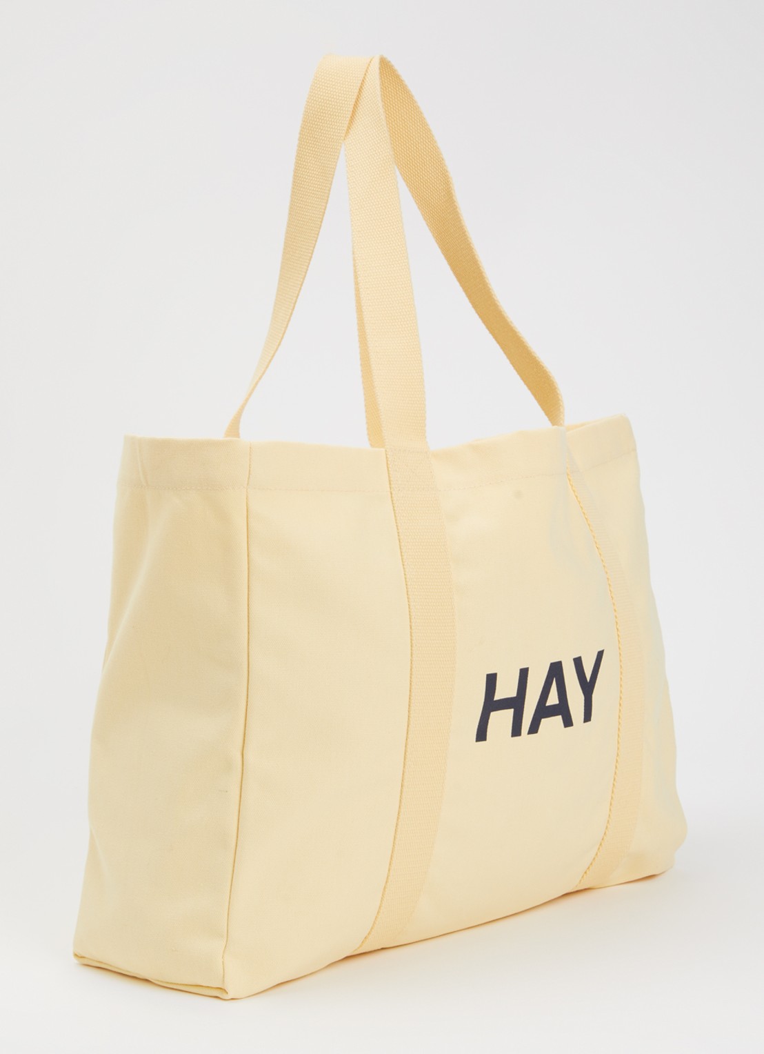Hay Shopper met logo - achterkant 4 vanillegeel