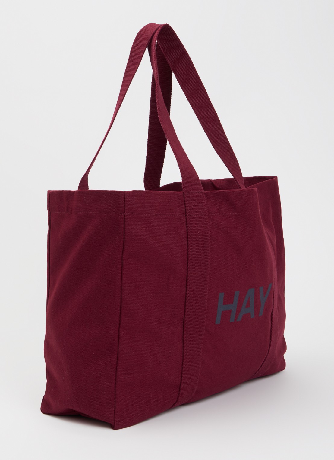 Hay Shopper met logo - achterkant bordeauxrood