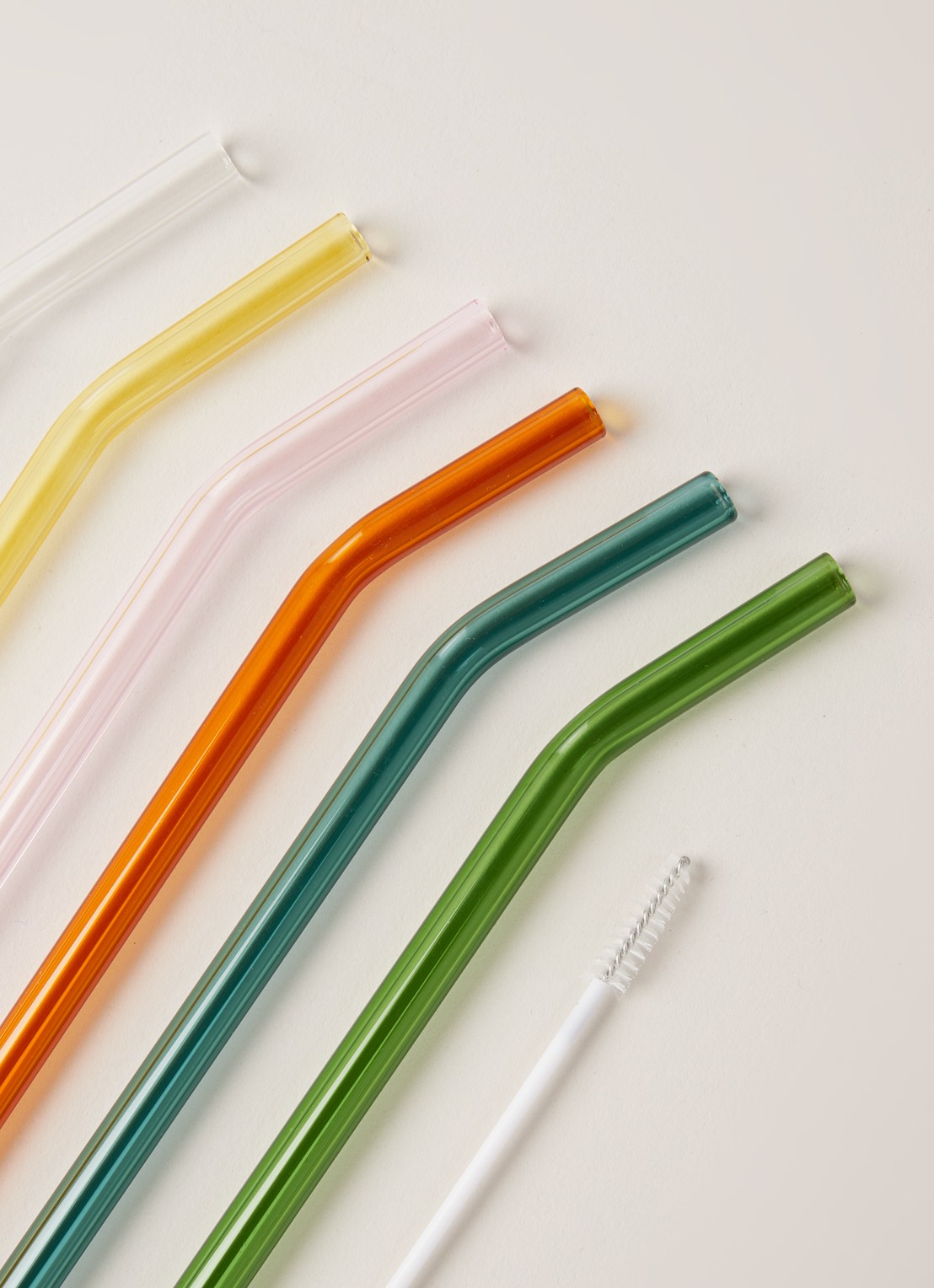 Hay Sip Smooth rietjes van glas set van 6 - detail 3 multicolor