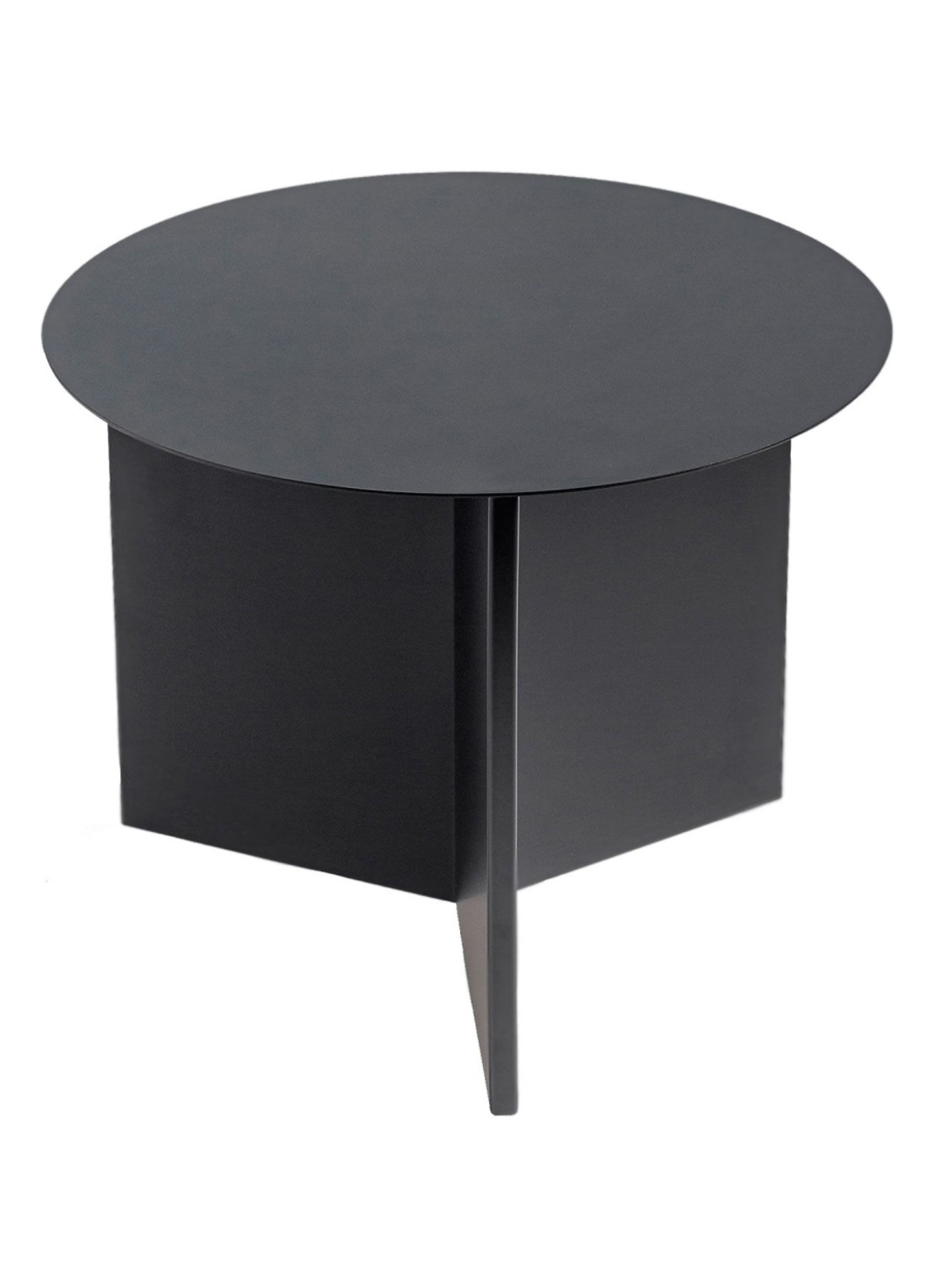Hay Slit Table Round bijzettafel 45 cm - voorkant zwart