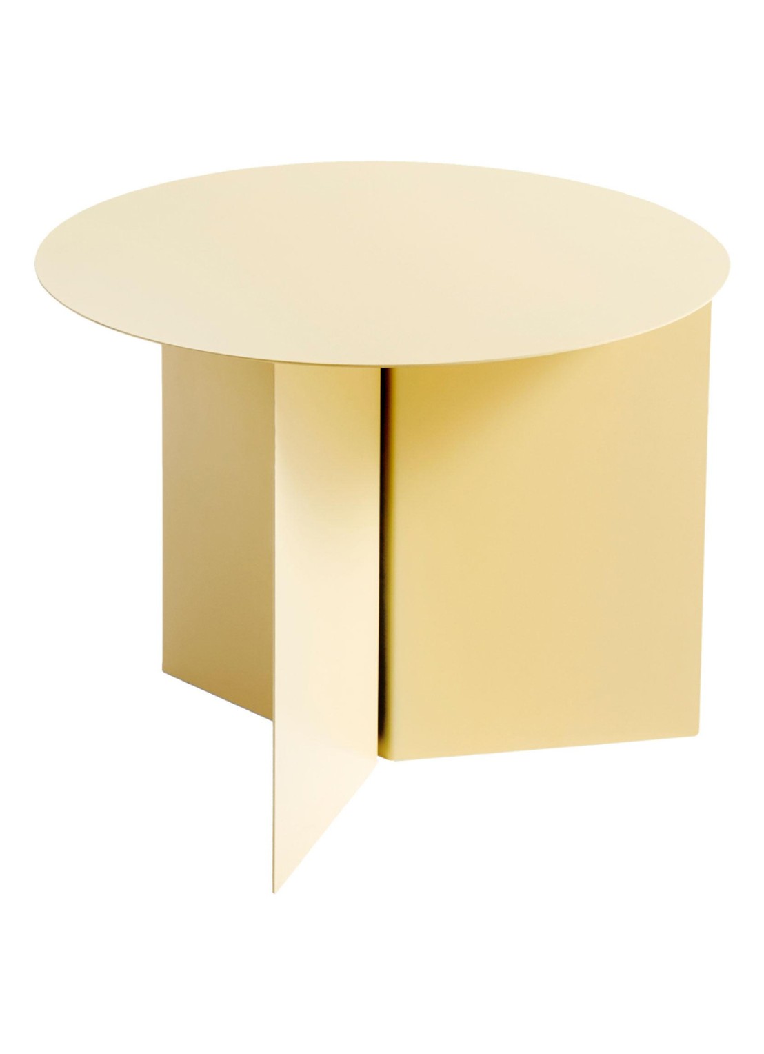 Hay Slit Table Round bijzettafel  - voorkant geel