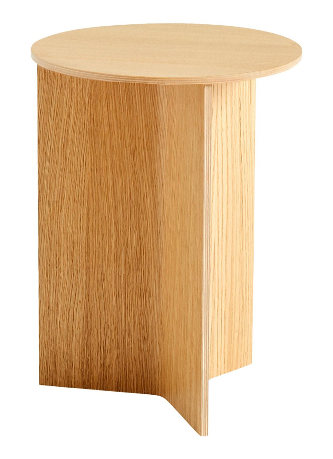 Hay Slit Wood High bijzettafel  - voorkant beige