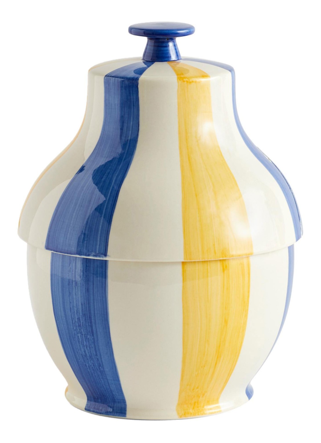 Hay Sobremesa Stripe voorraadpot - voorkant geel