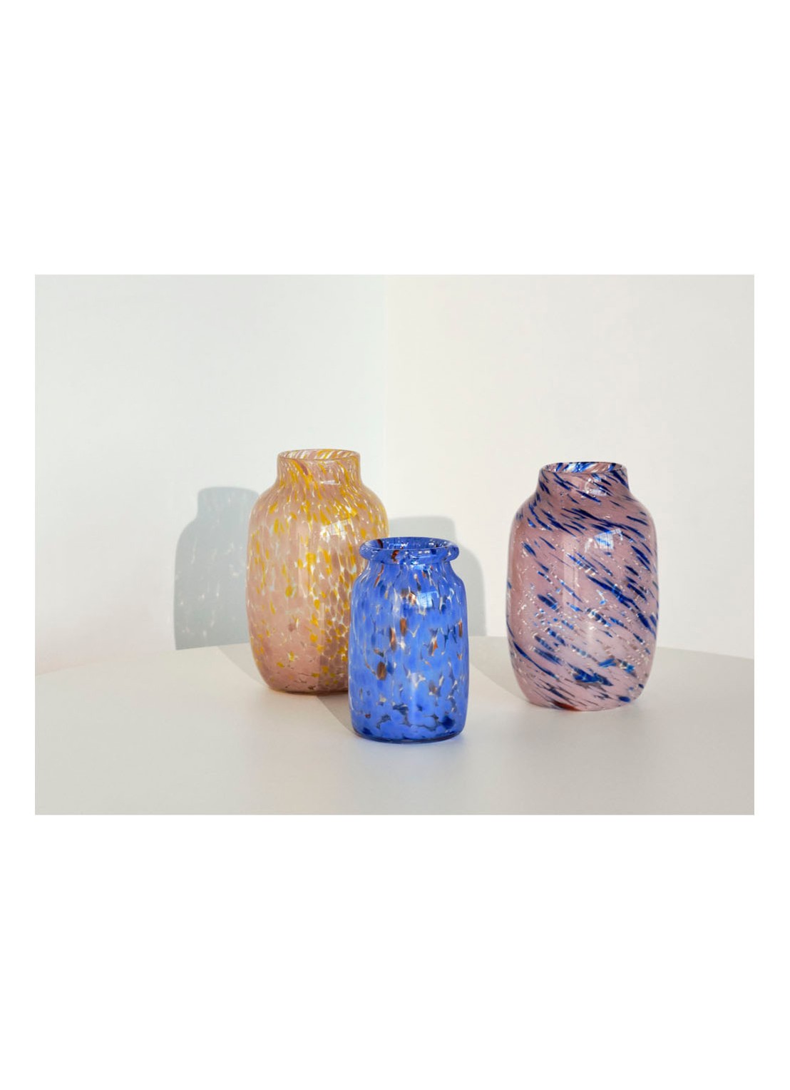 Hay Splash vaas medium 22,5 cm - detail blauw