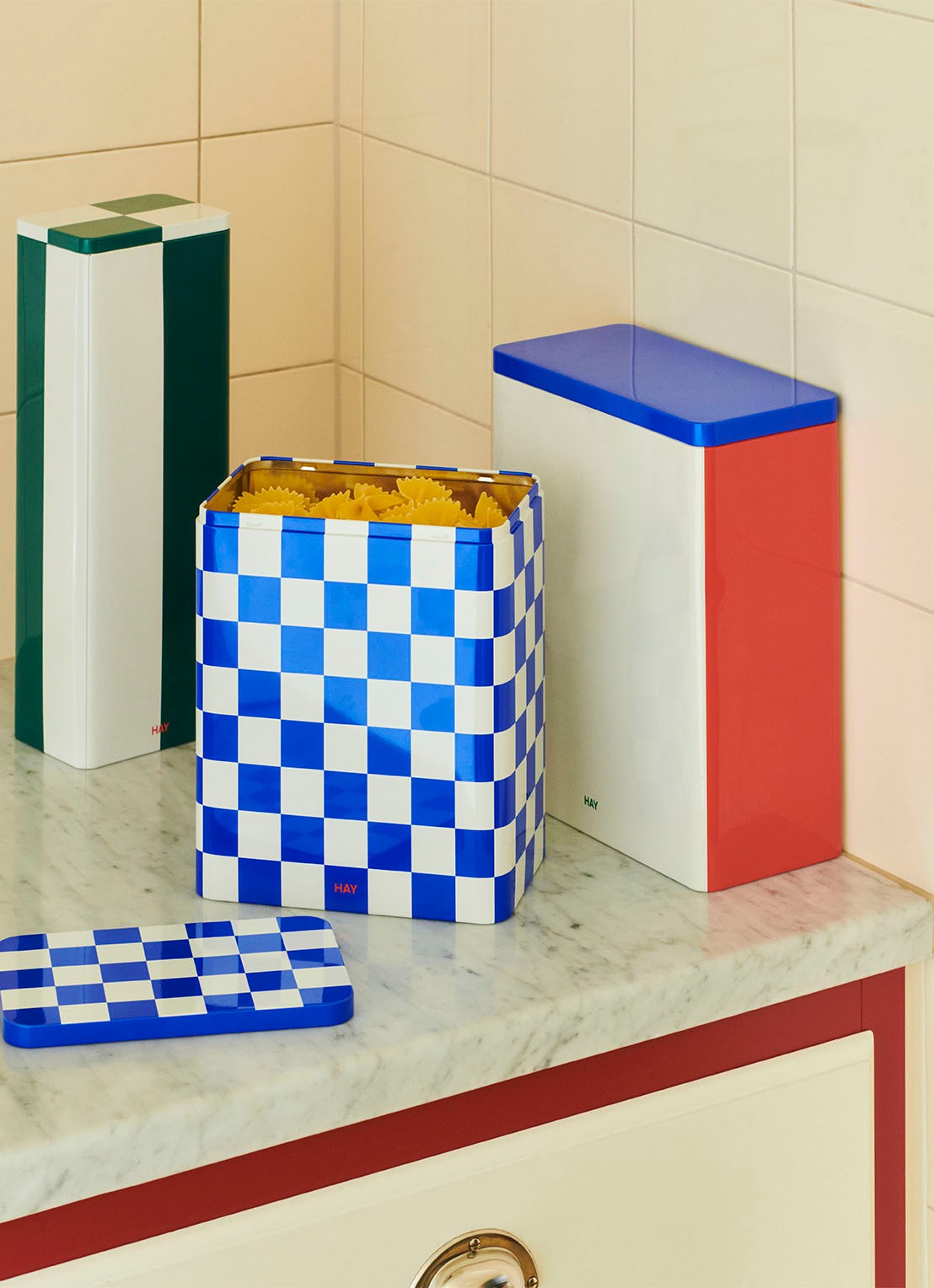 Hay Tin opbergblik Large 17 cm - detail blauw