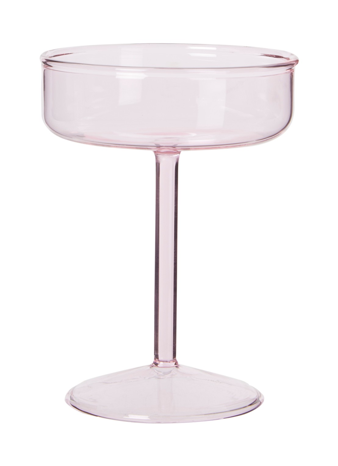 Hay Tint Coupe champagne glas 20 cl set van 2 - voorkant 2 roze