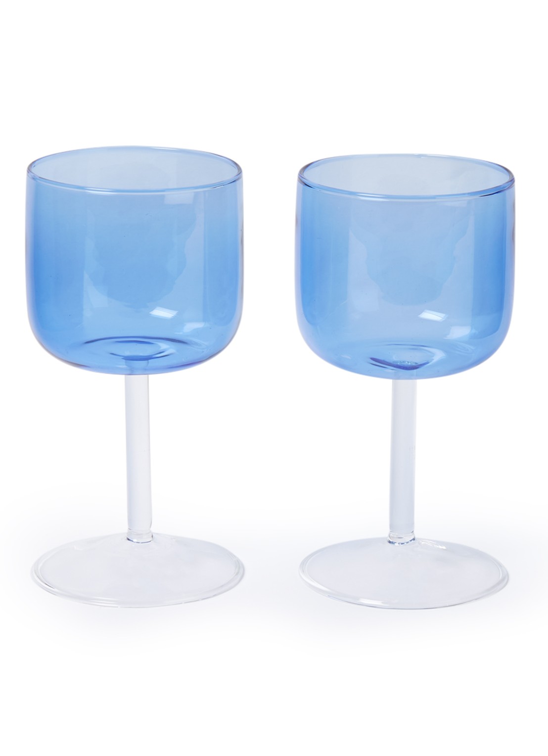 Hay Tint wijnglas 25 cl set van 2 - voorkant blauw