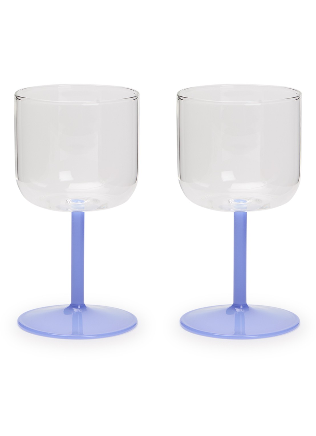 Hay Tint wijnglas 25 cl set van 2 - voorkant donkerblauw