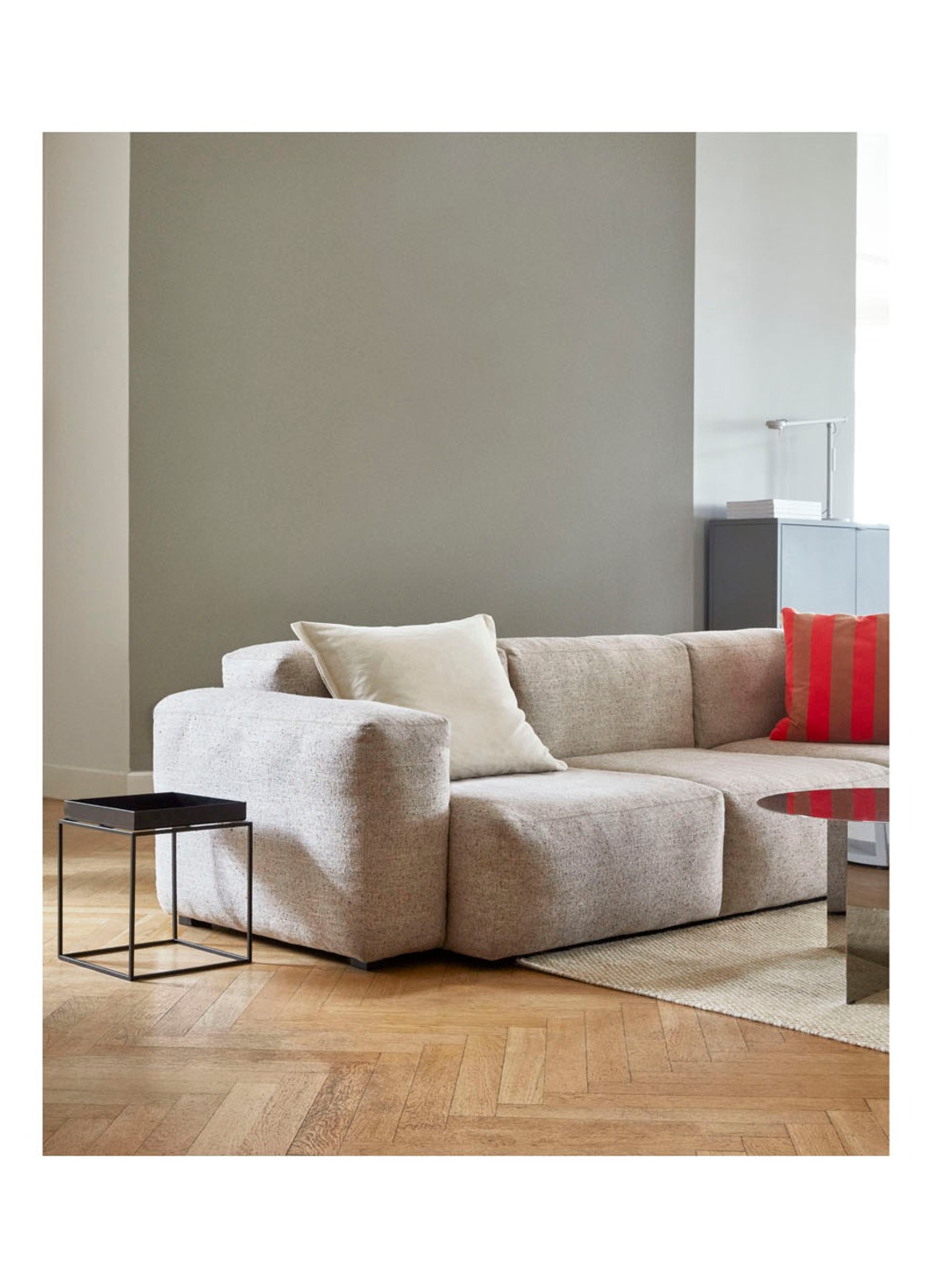 Hay Tray M bijzettafel 40 x 40 cm - voorkant 2 zwart