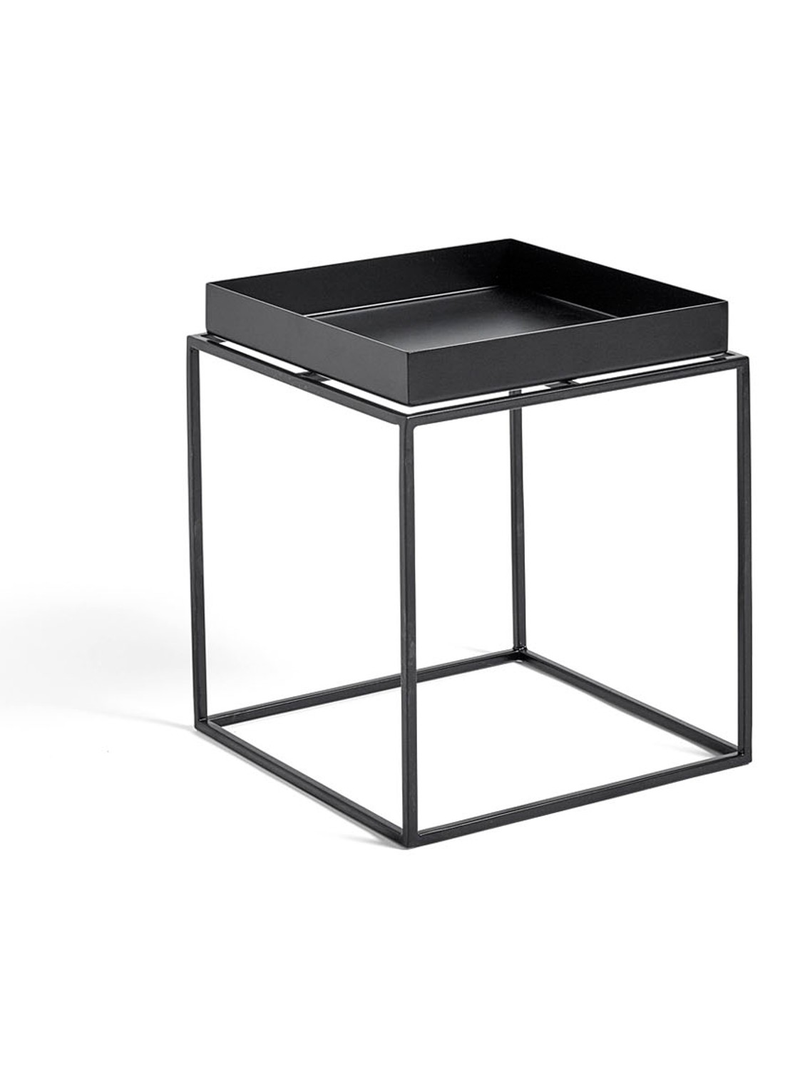 Hay Tray S bijzettafel 30 x 30 cm - voorkant zwart