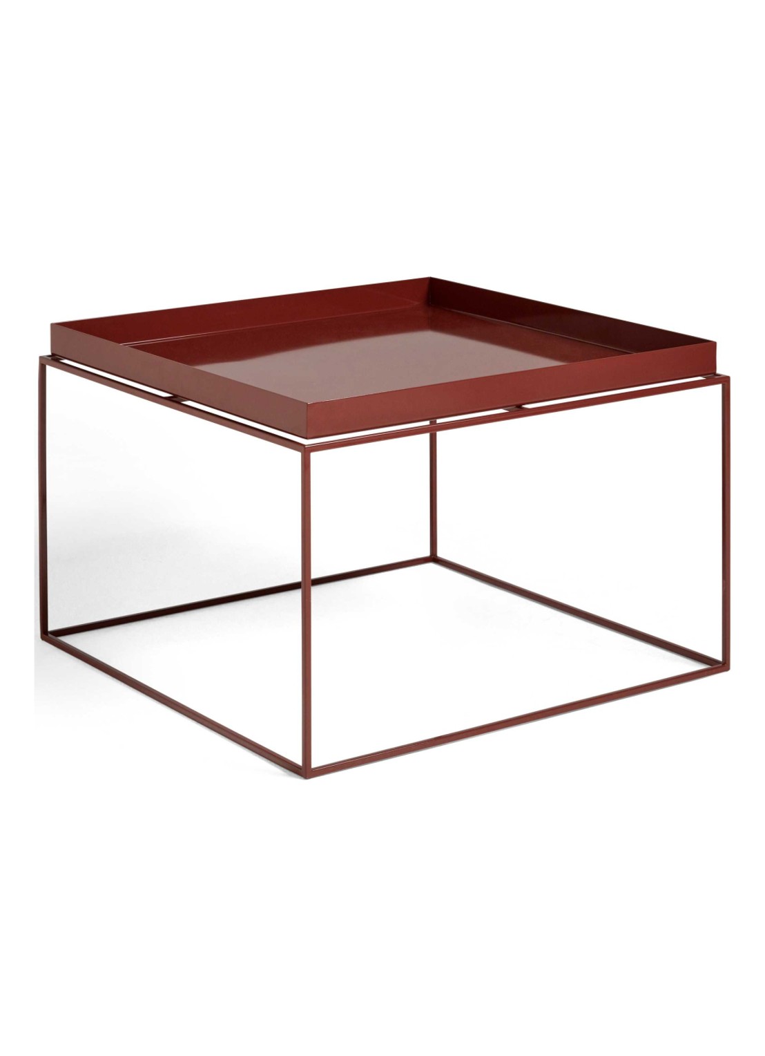 Hay Tray salontafel coffee 60 x 60 cm - voorkant bruin