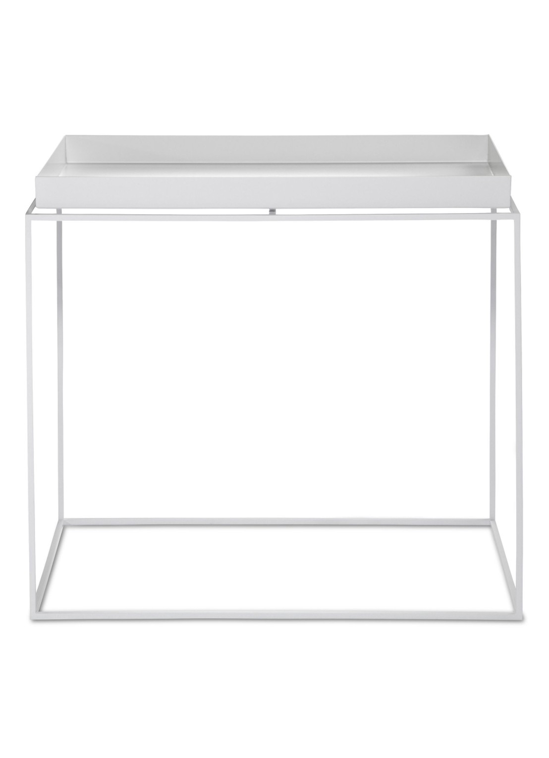 Hay Tray salontafel large 60 x 40 cm - voorkant wit