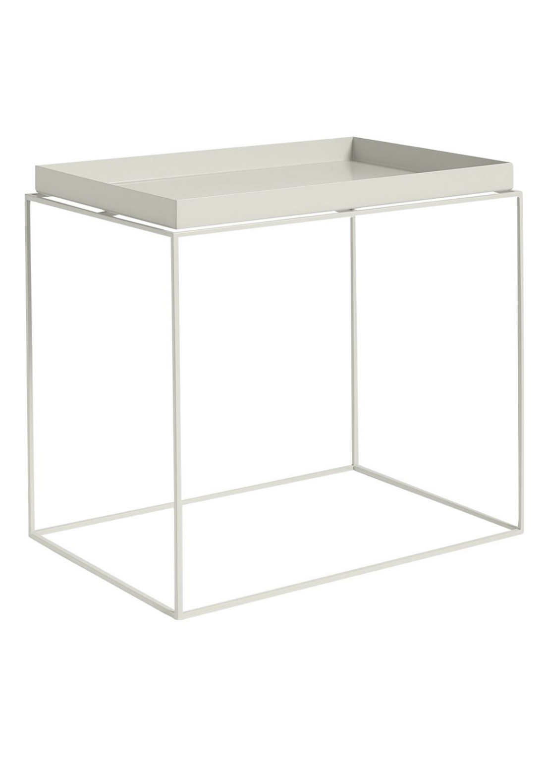Hay Tray salontafel large 60 x 40 cm - voorkant grijs