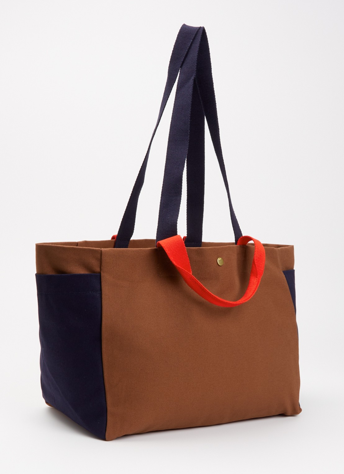 Hay Weekend Small shopper van canvas - achterkant 4 bruin