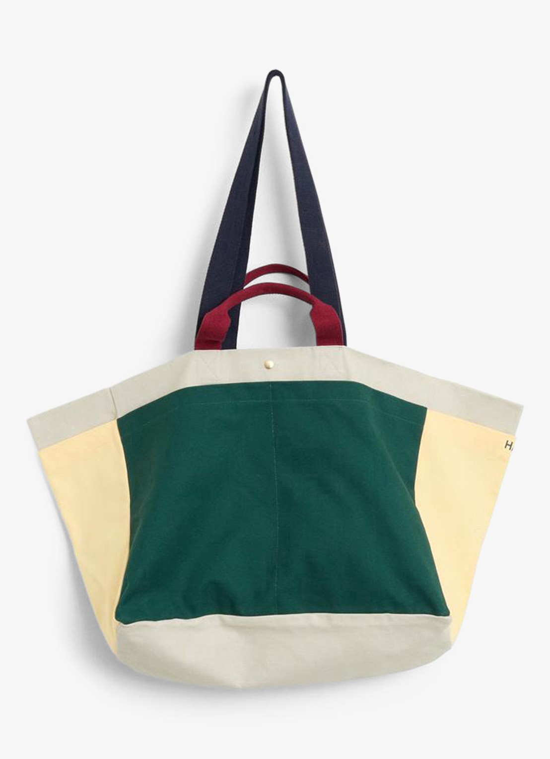 Hay Weekend Small shopper van canvas - voorkant 6 groen