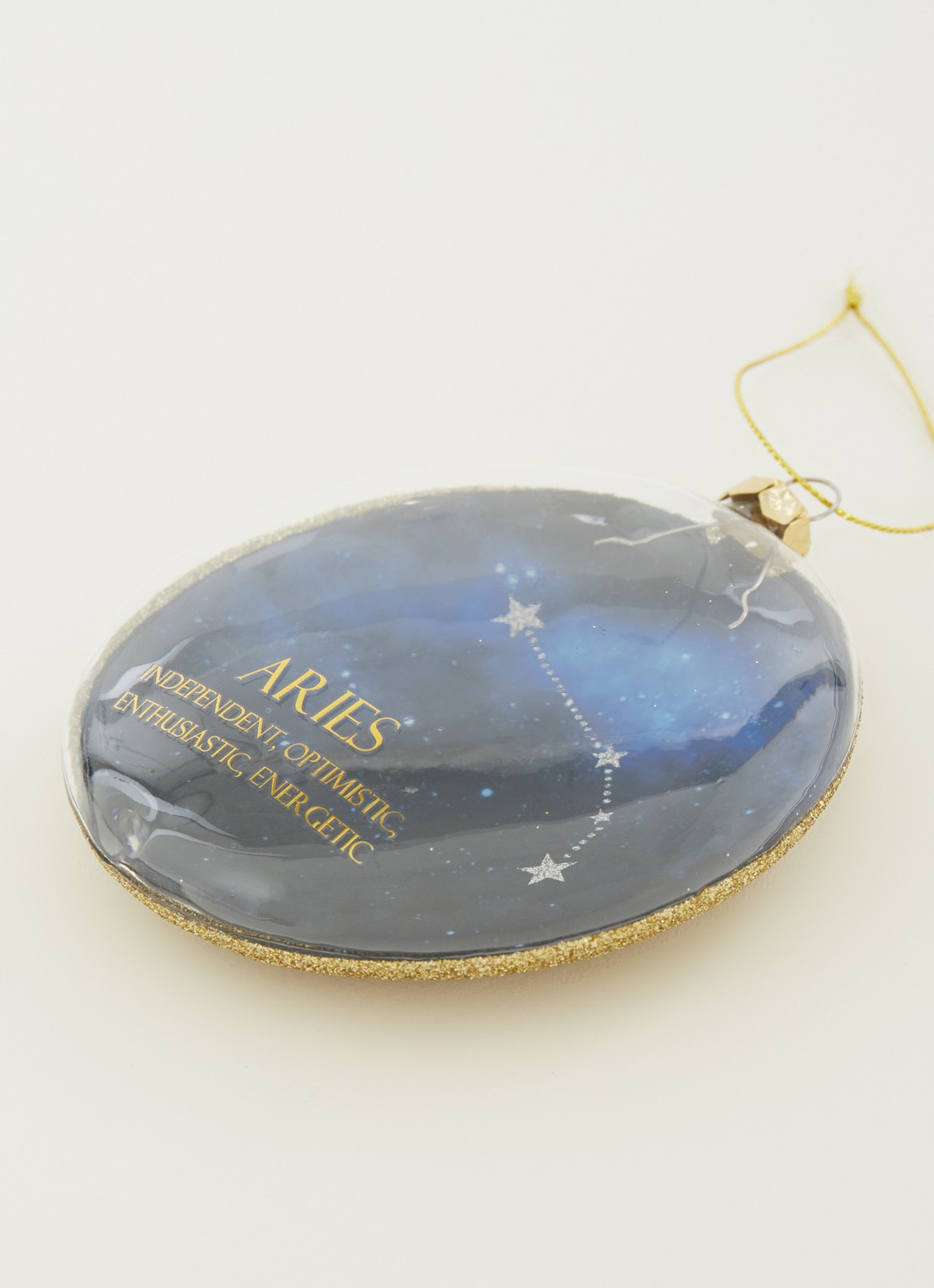 HD Collection Aries kersthanger 10 cm - detail 3 royalblauw