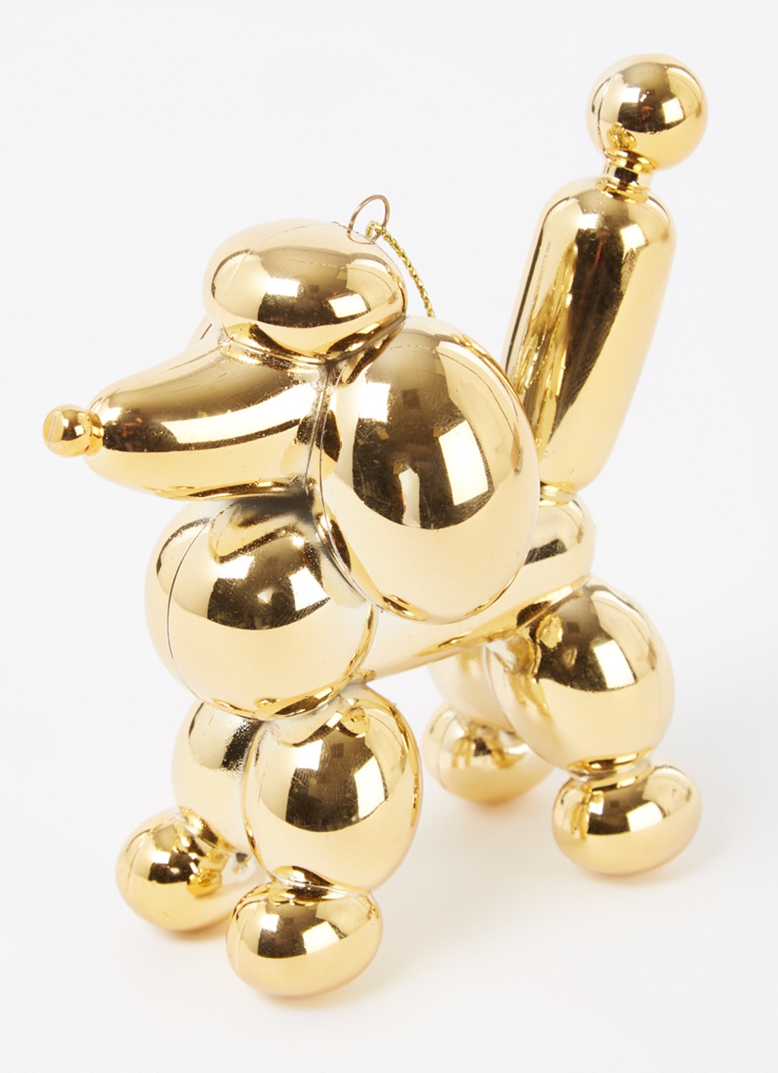 HD Collection Ballon poedel kersthanger 10 cm - detail 3 goud