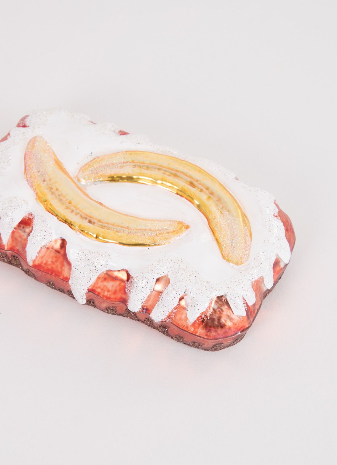 HD Collection Banana Cake kersthanger 12,5 cm - detail 3 roodbruin