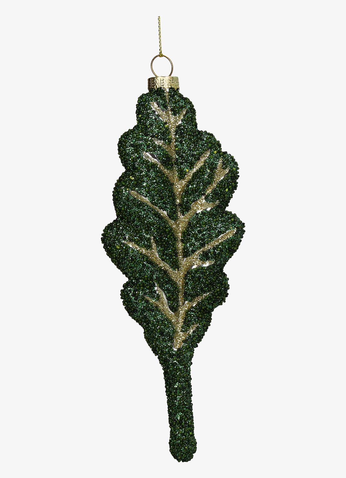 HD Collection Boerenkool kersthanger 16,3 cm - voorkant groen