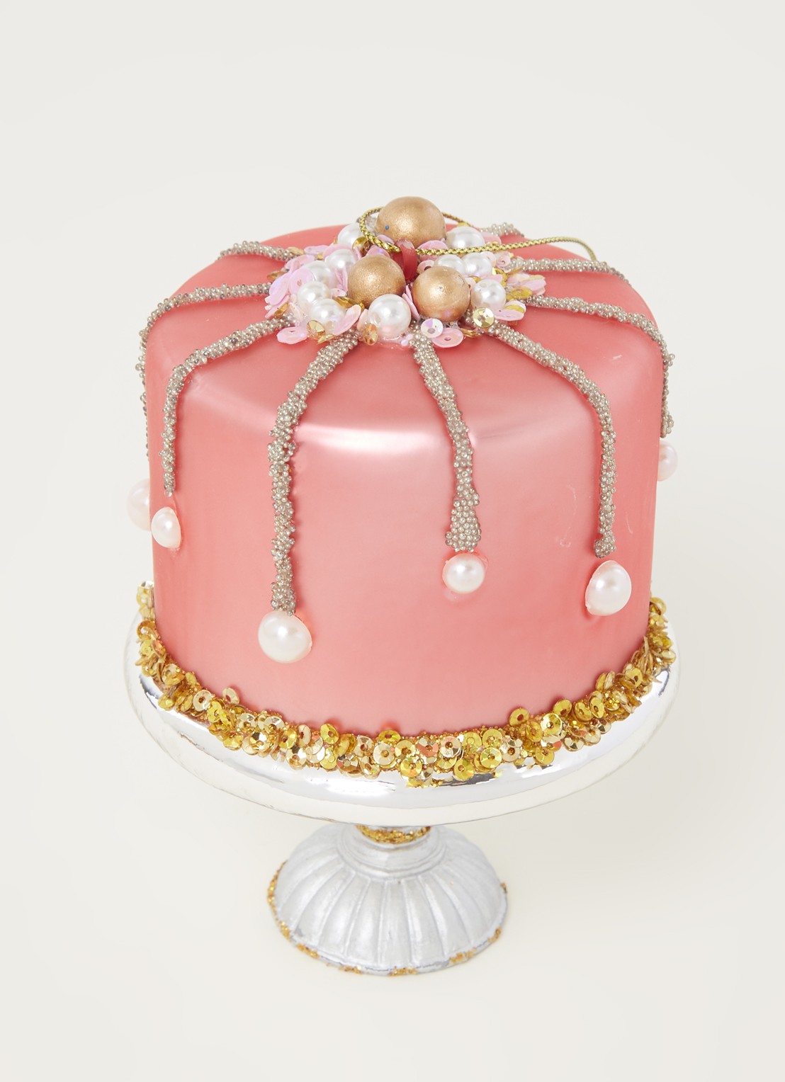 HD Collection Cake Stand kersthanger 11,5 cm - detail oudroze