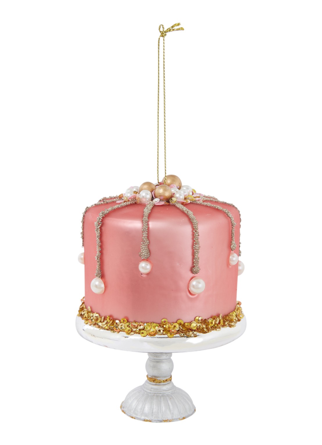 HD Collection Cake Stand kersthanger 11,5 cm - voorkant 2 oudroze