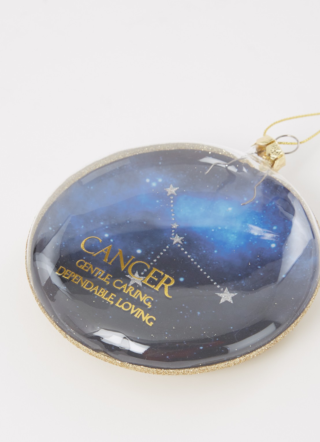 HD Collection Cancer kersthanger 10 cm - detail 3 donkerblauw