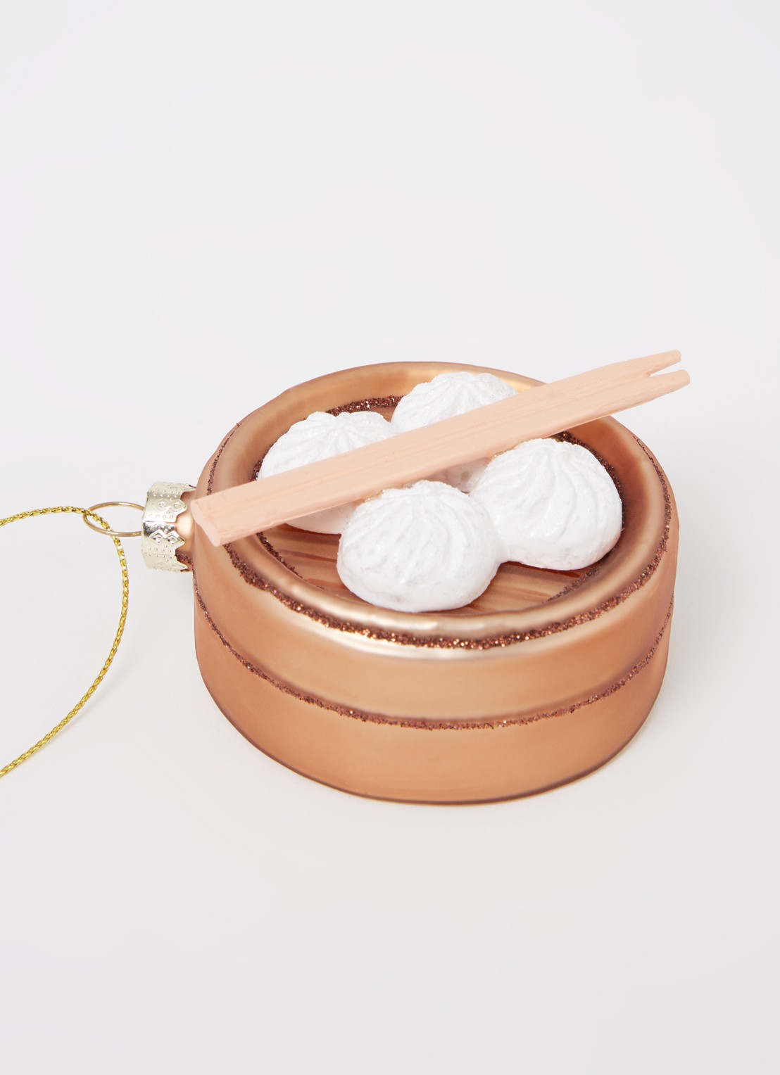 HD Collection Dim sum kersthanger 7 cm - detail bruin