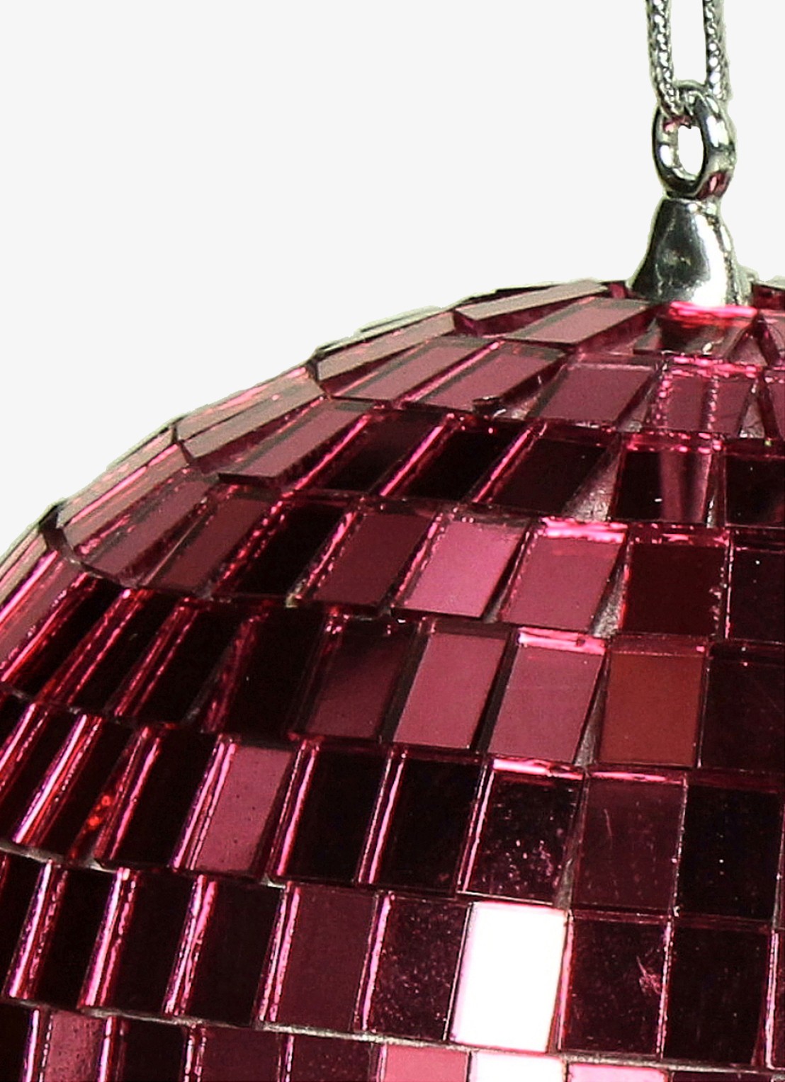 HD Collection Disco Bal kersthanger 10 cm - detail 3 roze