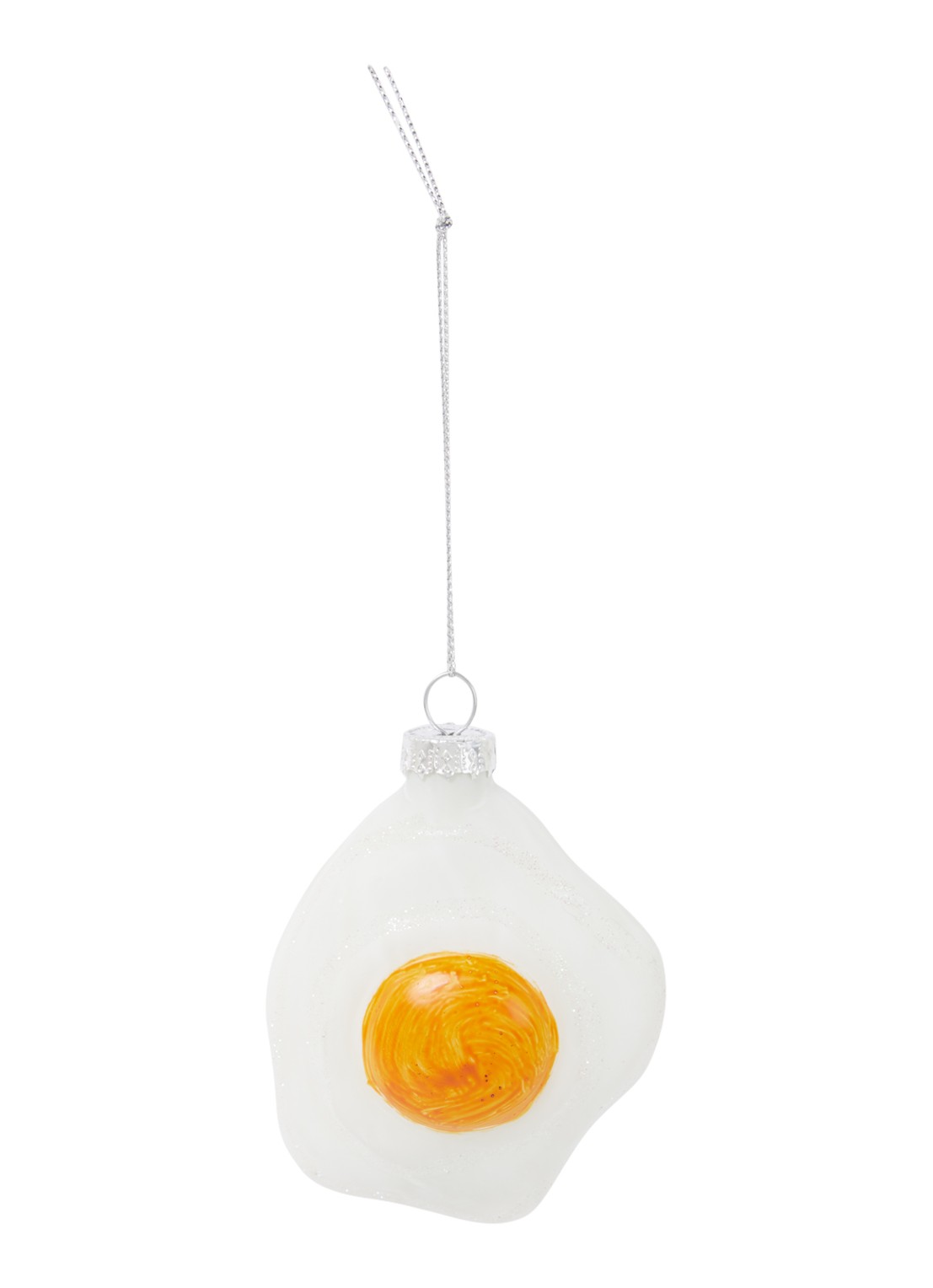 HD Collection Egg kersthanger 7,5 cm - voorkant geel