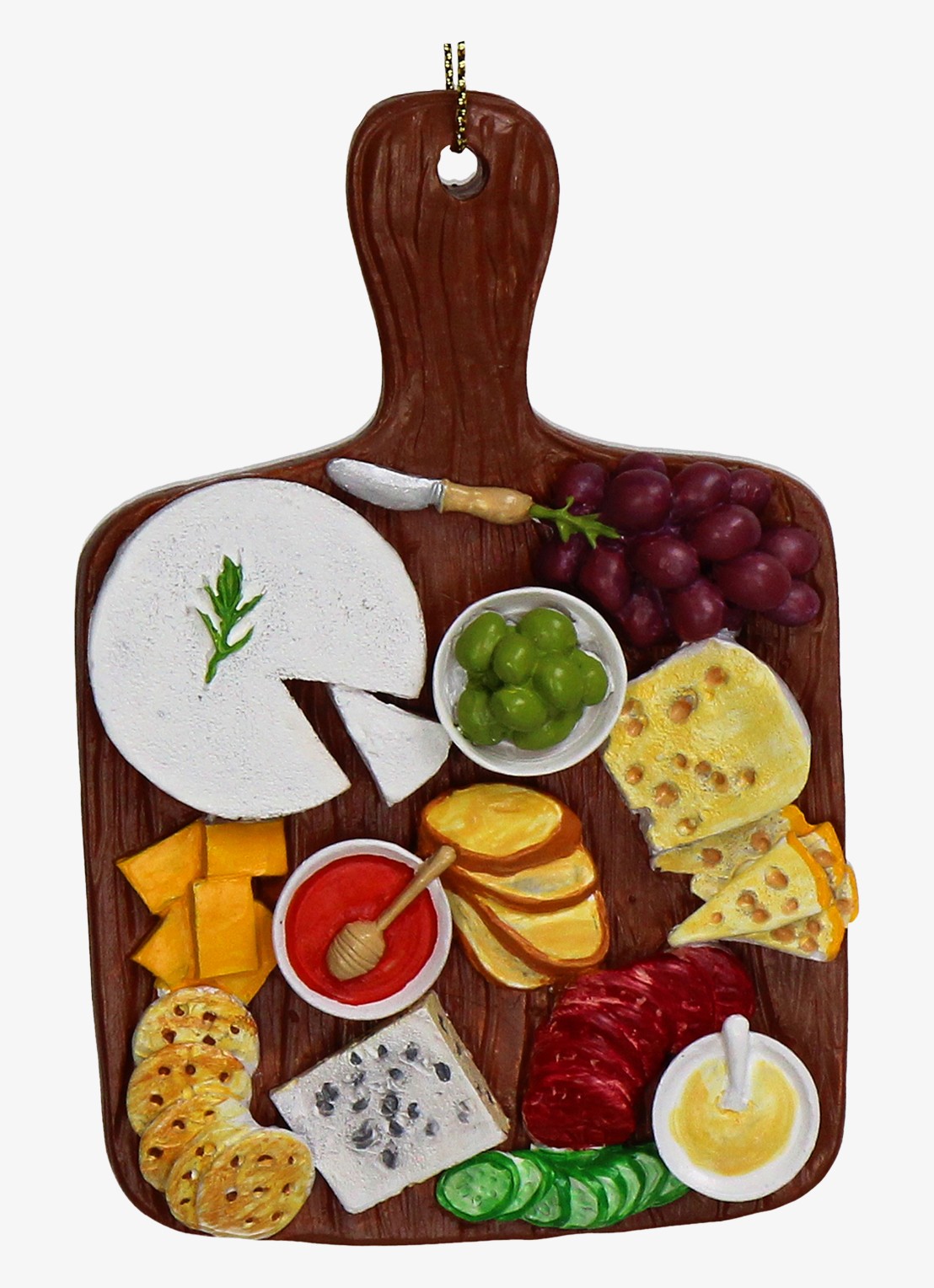 HD Collection Kaasplank kersthanger 10 cm - voorkant bruin