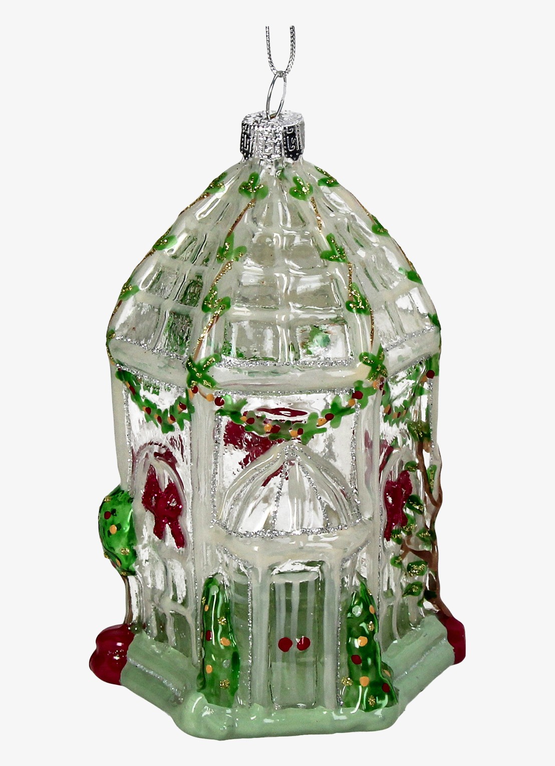 HD Collection Kas kersthanger 12,3 cm - voorkant groen