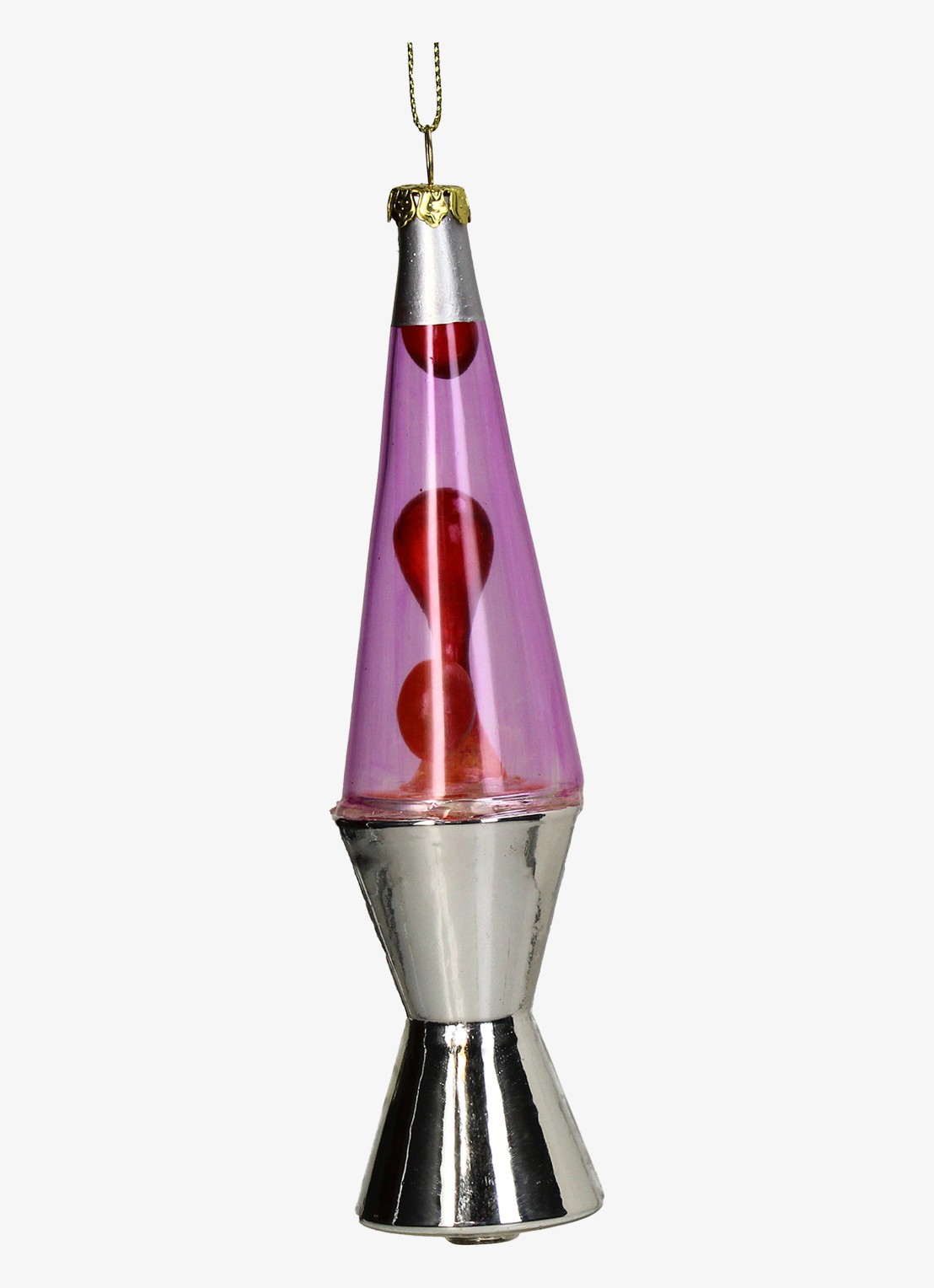 HD Collection Lava Lamp kersthanger 11,4 cm - voorkant roze