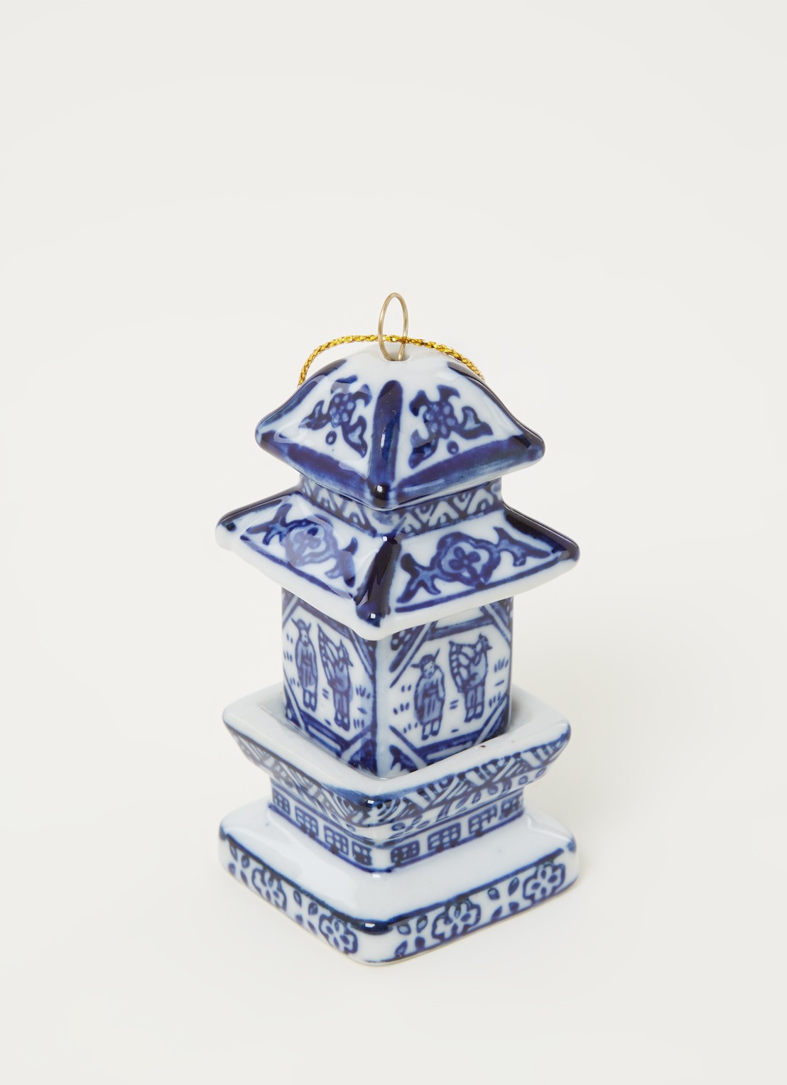 HD Collection Pagoda kersthanger 9 cm - detail donkerblauw