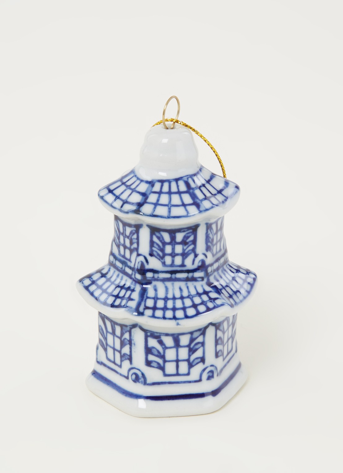 HD Collection Pagoda kersthanger 9 cm - detail 3 royalblauw
