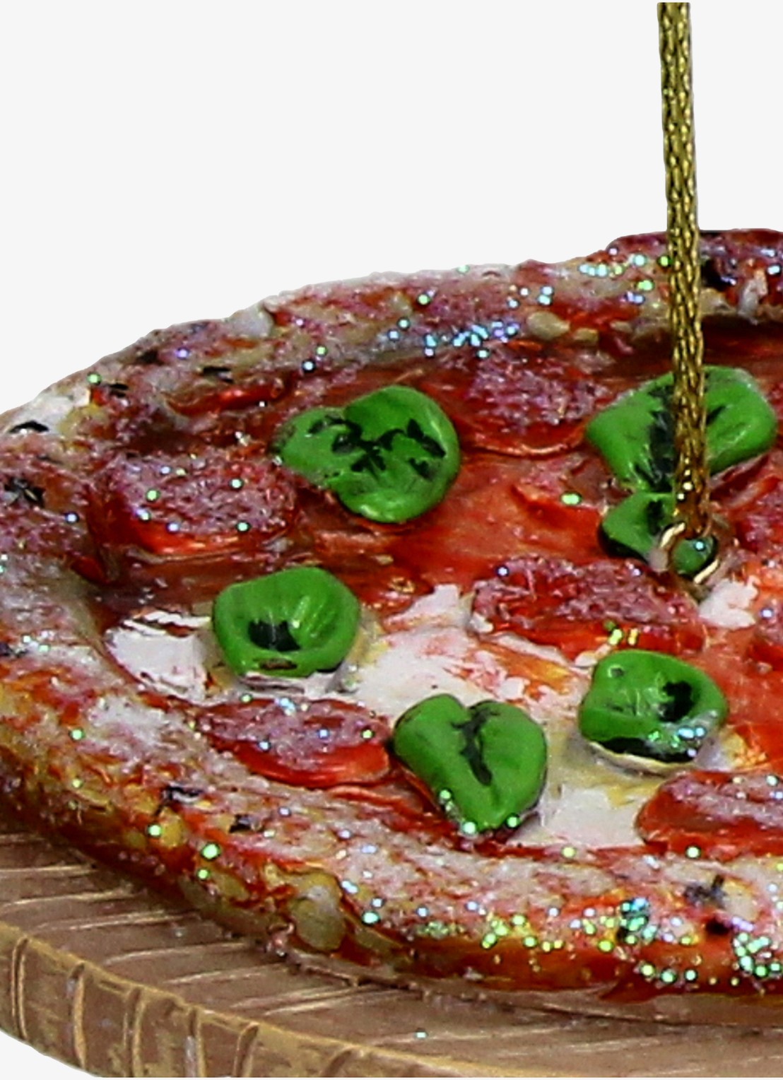 HD Collection Pizza kersthanger 10,4 cm - detail 3 bruin