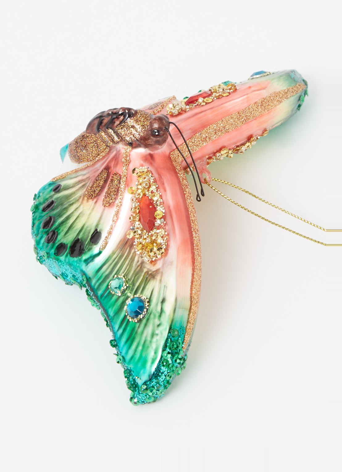 HD Collection Vlinder kersthanger 16.5 cm  - detail multicolor