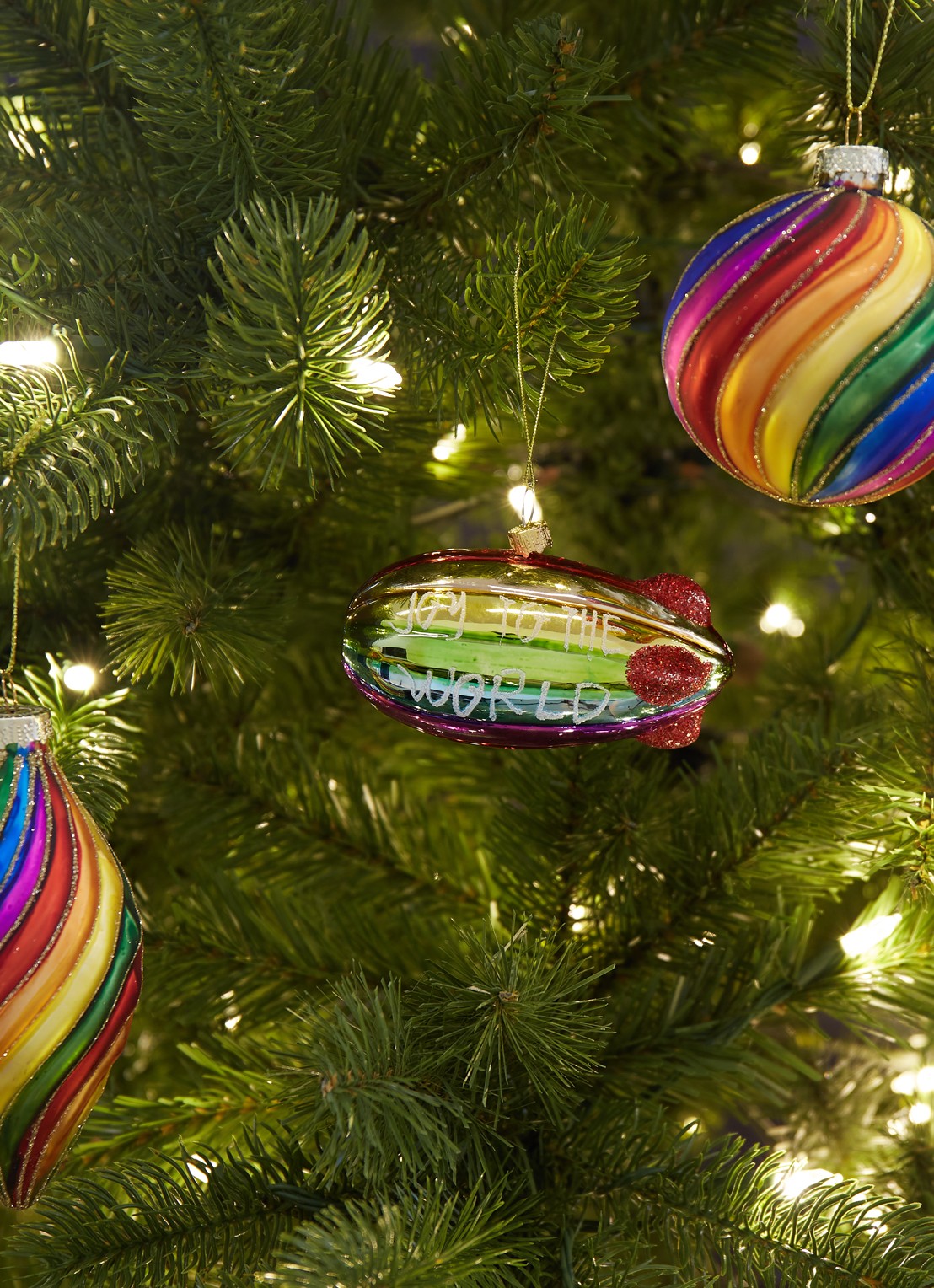 HD Collection Zeppelin kersthanger 11 cm - voorkant 3 multicolor