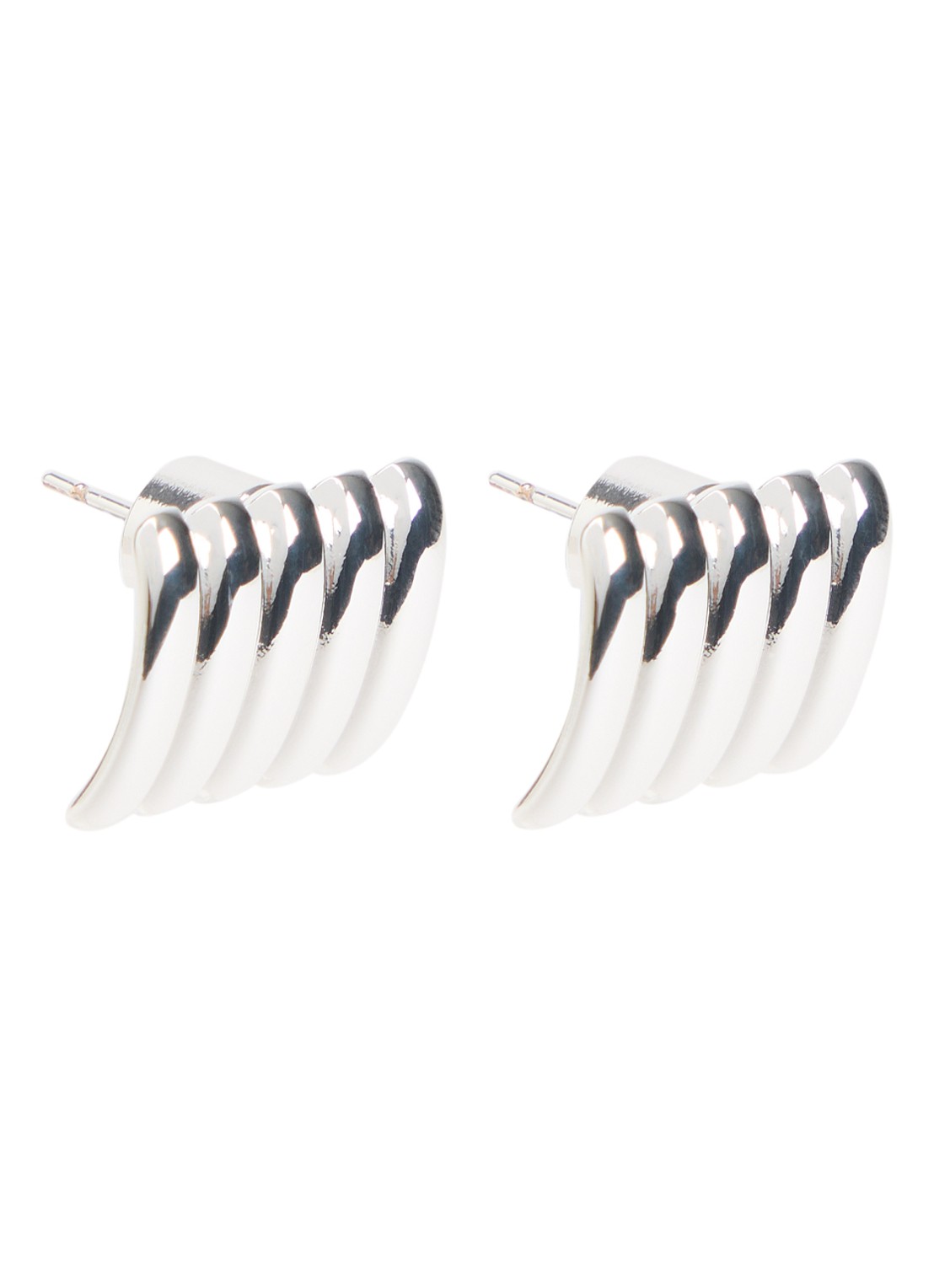 Heaven Mayhem Clammie oorstekers - voorkant 3 zilver