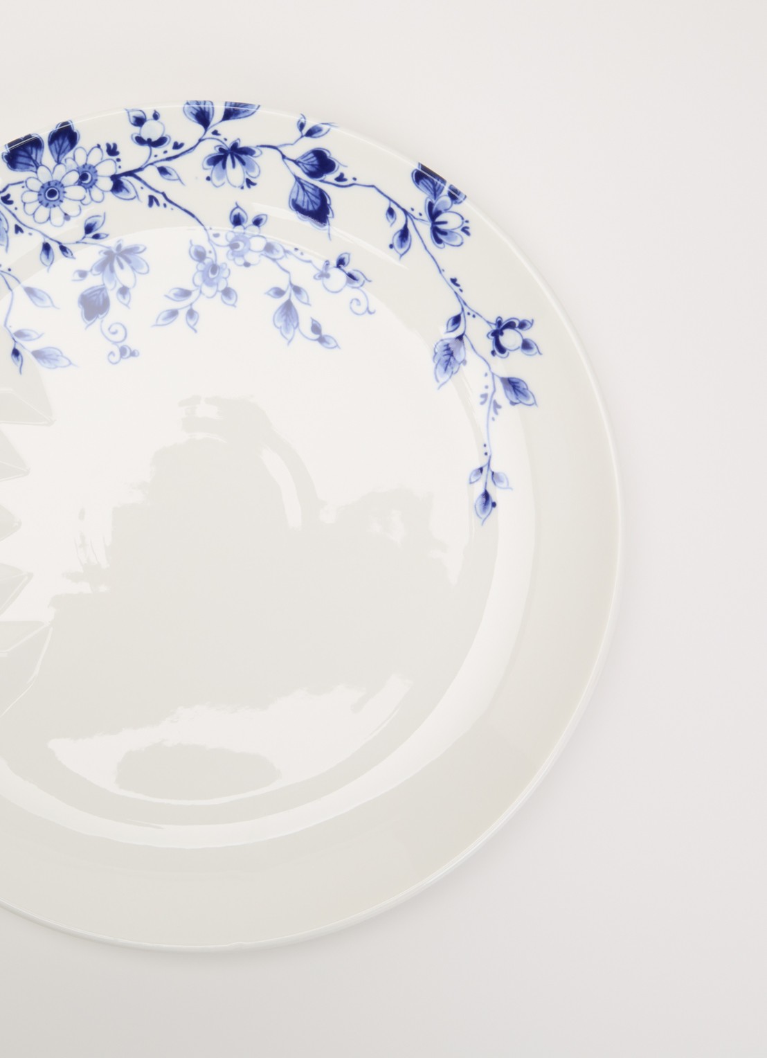 Heinen Delfts Blauw Blauw Vouw dinerbord 27 cm  - detail 3 wit