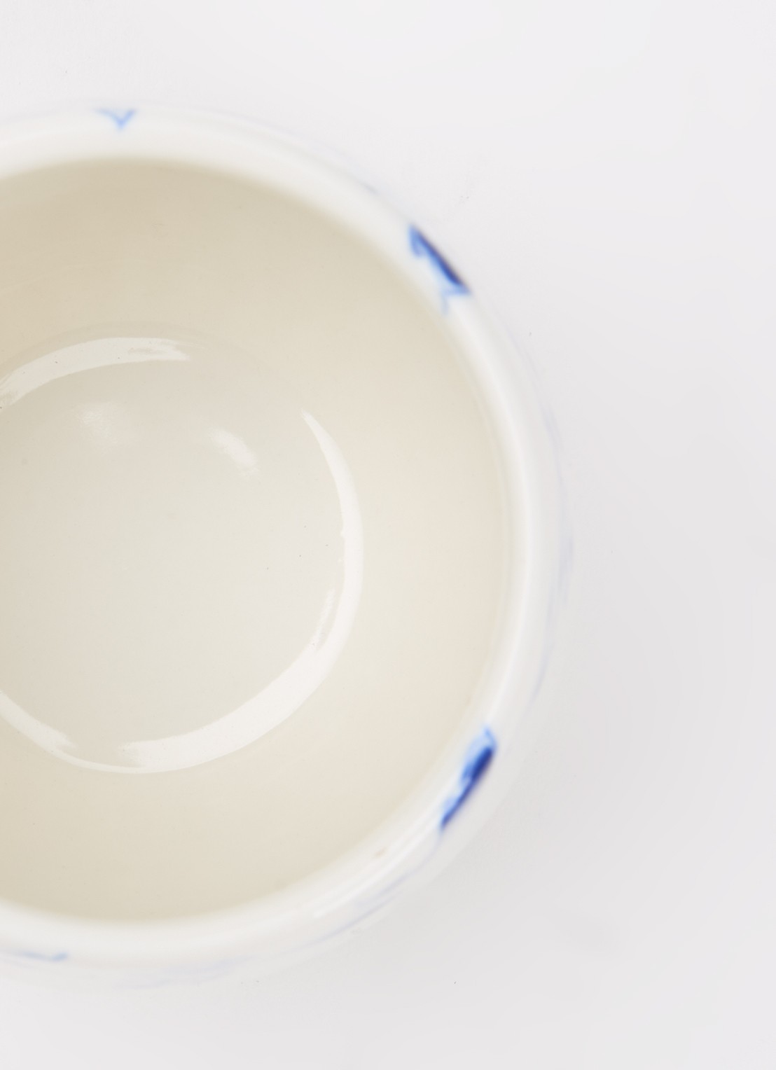 Heinen Delfts Blauw Blauw Vouw kopje 15 cl - voorkant 2 wit