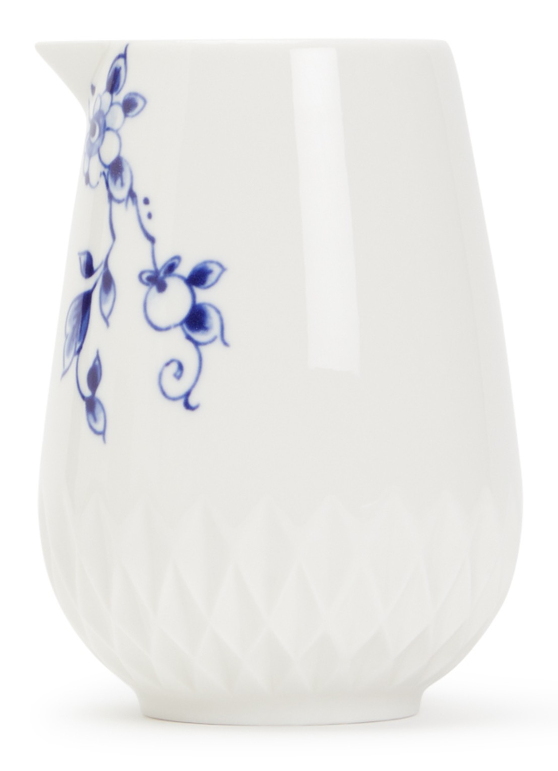 Heinen Delfts Blauw Blauw Vouw melkkan 30 cl  - voorkant wit