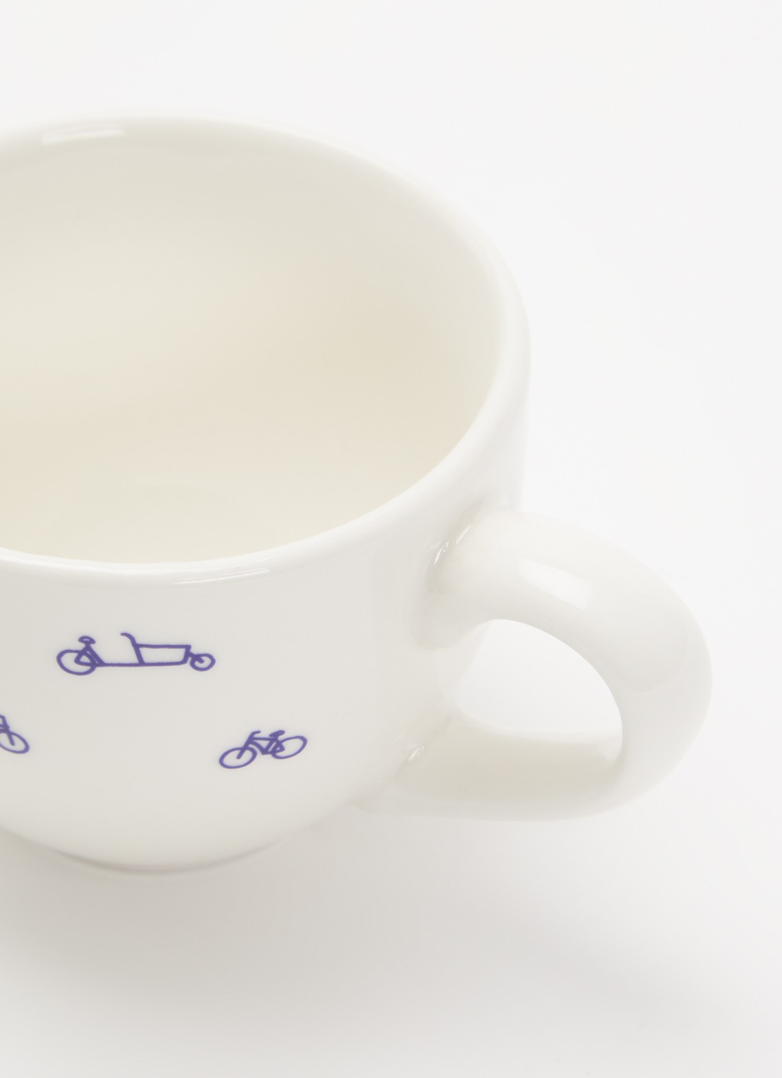 Heinen Delfts Blauw Espressokopje 9 cl - voorkant 2 gebroken wit
