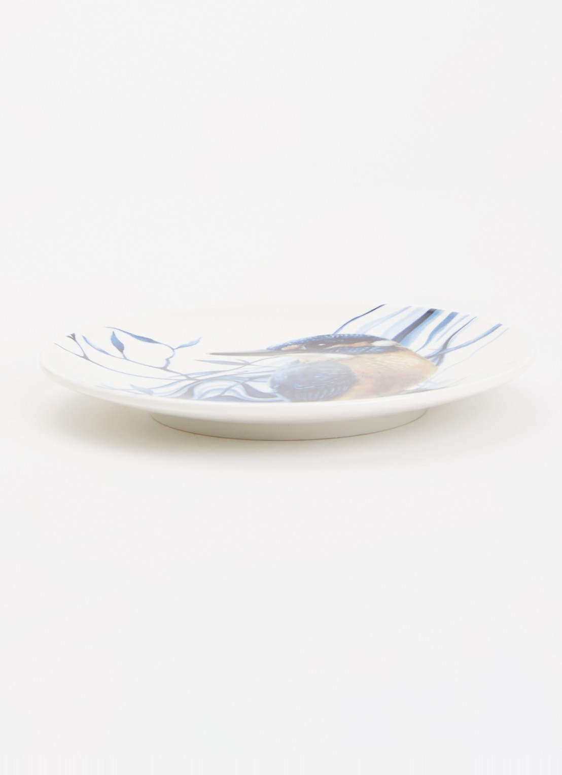 Heinen Delfts Blauw IJsvogel wandbord 15,5 cm - voorkant 4 multicolor