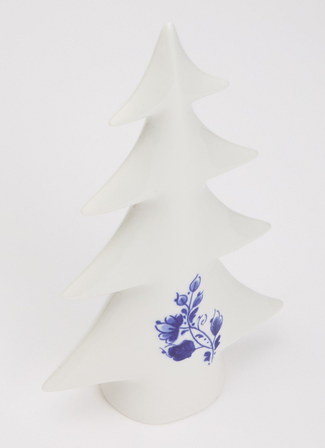 Heinen Delfts Blauw Kerstboom kerstornament 27,5 cm - detail 2 gebroken wit