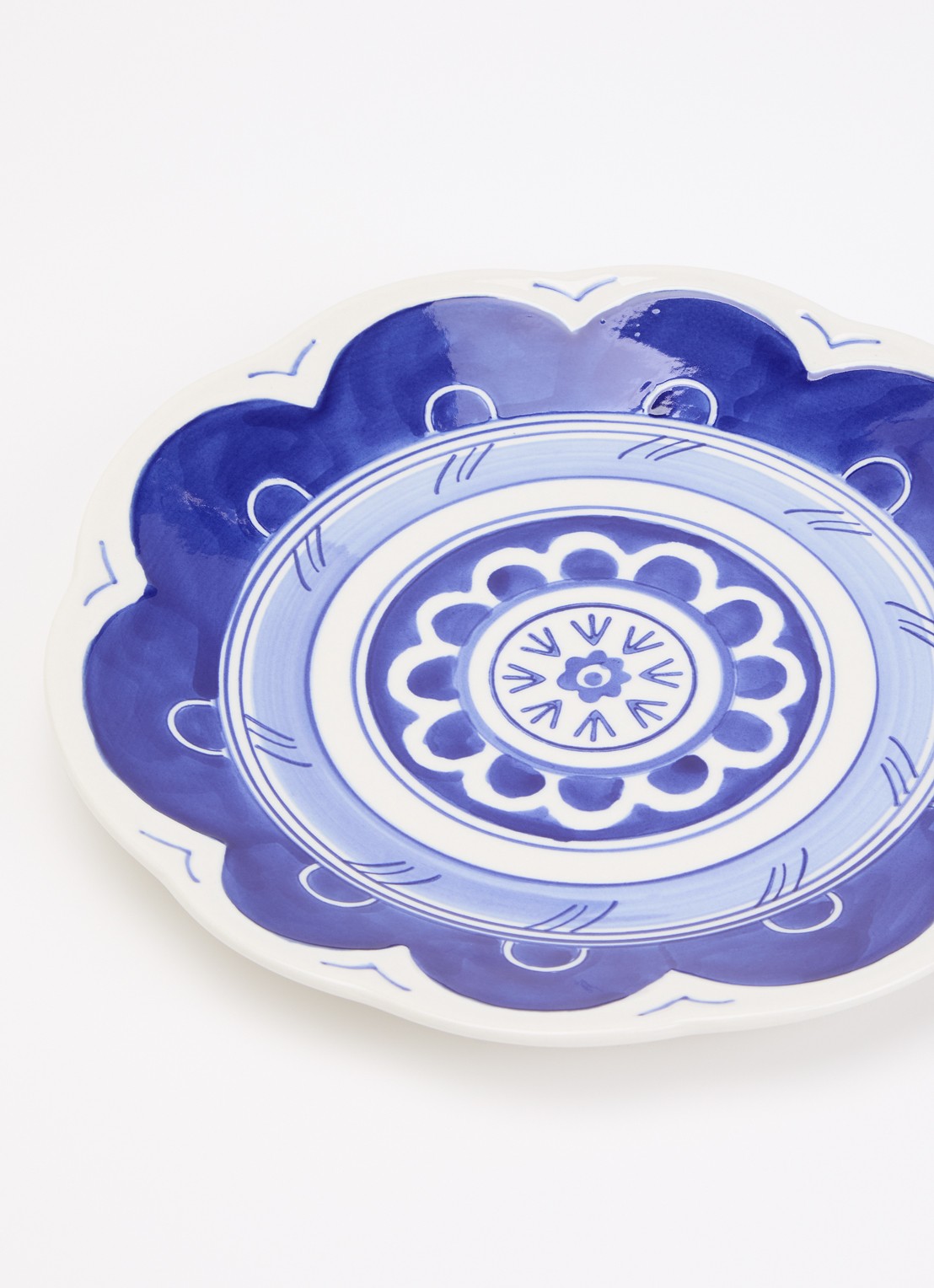 Heinen Delfts Blauw Majolica dinerbord 26,5 cm - detail 3 wit